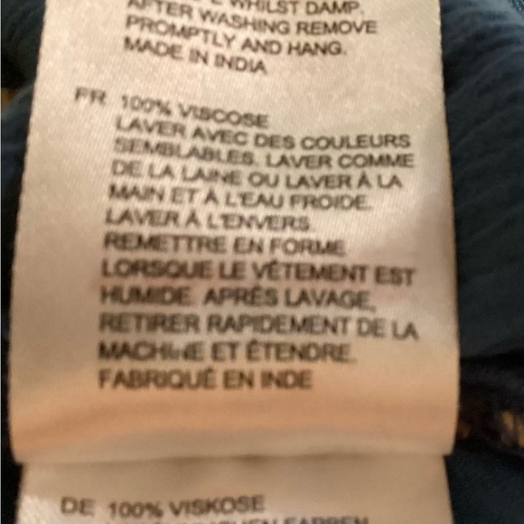 White Stuff blue drawstring dress, viscose, mid length, Size 10 - Picture 13 of 15